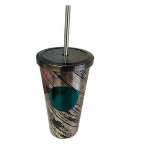 Stainless Steel Insulated Tumbler With Lid Straw‎ 16 oz